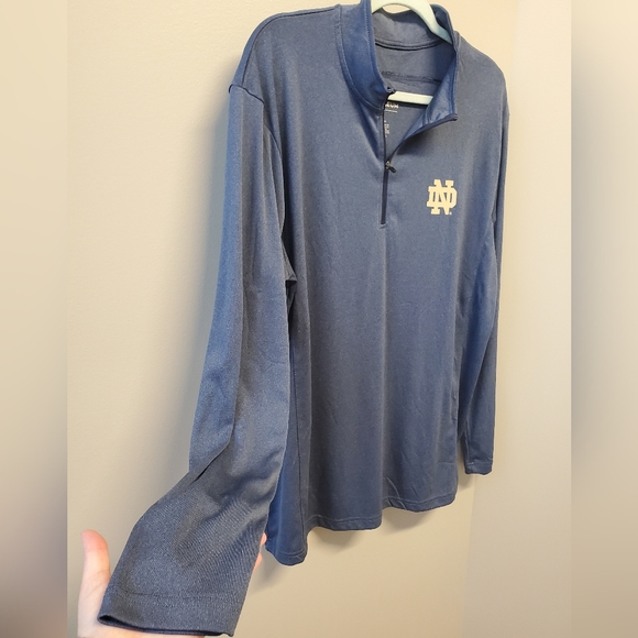(2) Norte Dame XL Quarter-Zip Pullovers Mens Lightweight Sports College Football - Picture 11 of 15